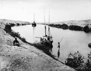 El Canal de Suez, c.1875